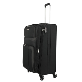 Walizka podróżna duża na kółkach lekka, poszerzana 100 l TSA 98549