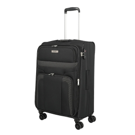 Walizka podróżna średnia na kółkach lekka, poszerzana 60 l TSA 98548