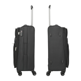 Walizka podróżna średnia na kółkach lekka, poszerzana 60 l TSA 98548