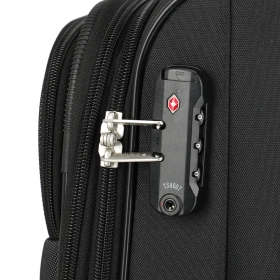 Walizka podróżna średnia na kółkach lekka, poszerzana 60 l TSA 98548