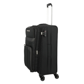 Walizka podróżna średnia na kółkach lekka, poszerzana 60 l TSA 98548