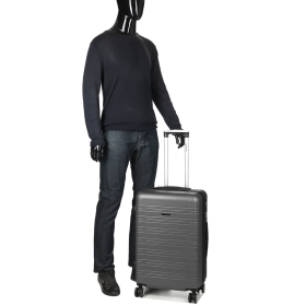 Walizka podróżna średnia na kółkach twarda ABS, poszerzana 70 l TSA 627