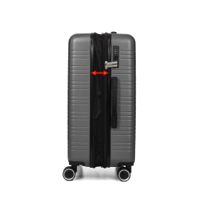 Walizka podróżna średnia na kółkach twarda ABS, poszerzana 70 l TSA 627