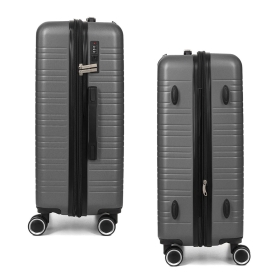 Walizka podróżna średnia na kółkach twarda ABS, poszerzana 70 l TSA 627