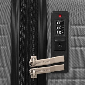 Walizka podróżna średnia na kółkach twarda ABS, poszerzana 70 l TSA 627