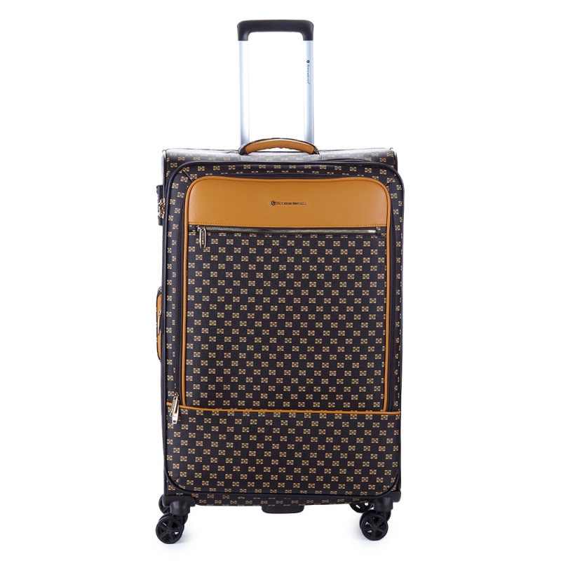 Walizka podróżna duża na kółkach miękka z wzorem 120 l Snowball 39204