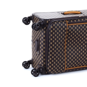 Walizka podróżna duża na kółkach miękka z wzorem 120 l Snowball 39204