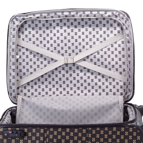 Walizka podróżna duża na kółkach miękka z wzorem 120 l Snowball 39204