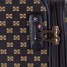 Walizka podróżna średnia na kółkach miękka z wzorem 70 l 39204