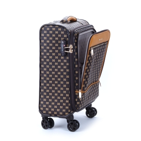 Walizka podróżna mała do samolotu 55x40x23 miękka z wzorem 39204