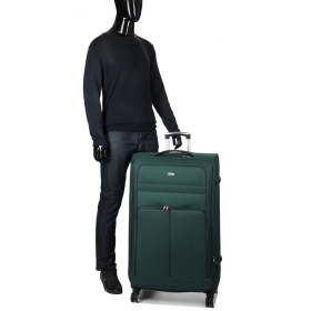 Walizka podróżna na kółkach bardzo duża materiałowa XXL 120l 619