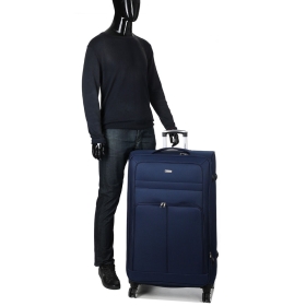 Walizka podróżna na kółkach bardzo duża materiałowa XXL 120l 619