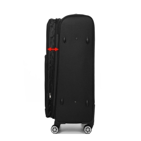 Walizka podróżna na kółkach bardzo duża materiałowa XXL 120l 619