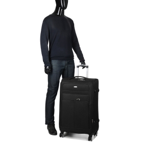 Walizka podróżna na kółkach duża z poszerzeniem, miękka 100l 619