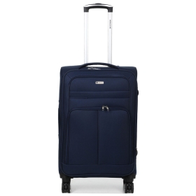 Walizka podróżna średnia na kółkach z poszerzeniem, miękka 60l 619