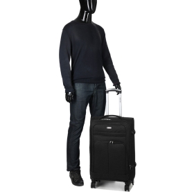 Walizka podróżna średnia na kółkach z poszerzeniem, miękka 60l 619