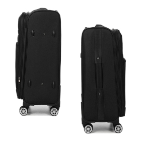 Walizka podróżna średnia na kółkach z poszerzeniem, miękka 60l 619