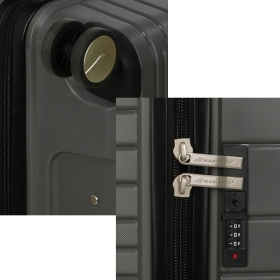 Walizka podróżna duża na 4 kółkach, polipropylen 100 l TSA 33703