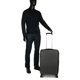 Walizka podróżna średnia na 4 kółkach, polipropylen 60 l TSA 33703