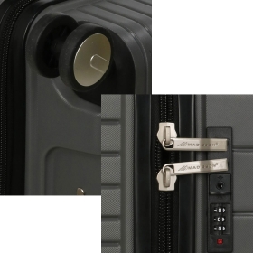 Walizka podróżna średnia na 4 kółkach, polipropylen 60 l TSA 33703