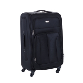 Duża walizka podróżna na 4 kółkach materiałowa poszerzana 120l 655