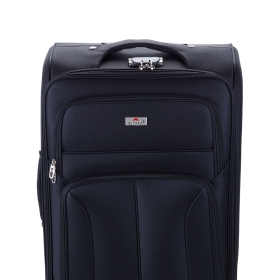 Duża walizka podróżna na 4 kółkach materiałowa poszerzana 120l 655