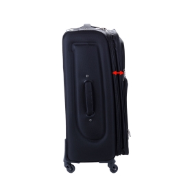 Duża walizka podróżna na 4 kółkach materiałowa poszerzana 120l 655