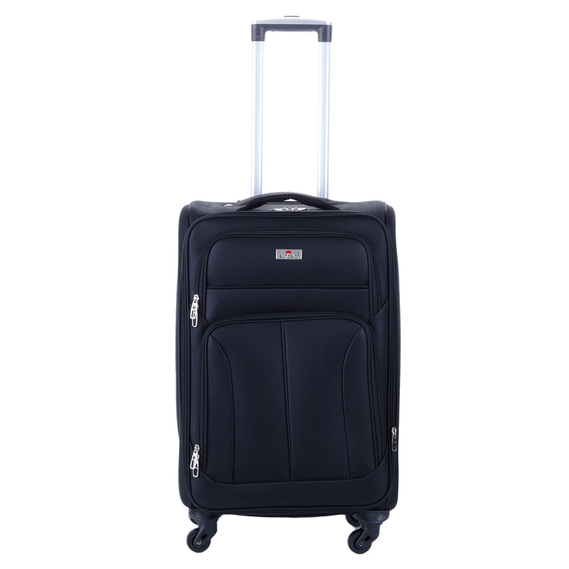 Średnia walizka podróżna na 4 kółkach materiałowa poszerzana 80l 655