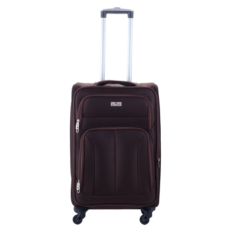 Średnia walizka podróżna na 4 kółkach materiałowa poszerzana 80l 655