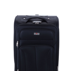 Średnia walizka podróżna na 4 kółkach materiałowa poszerzana 80l 655