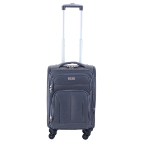 Mała walizka podróżna kabinowa materiałowa poszerzana 50l 655