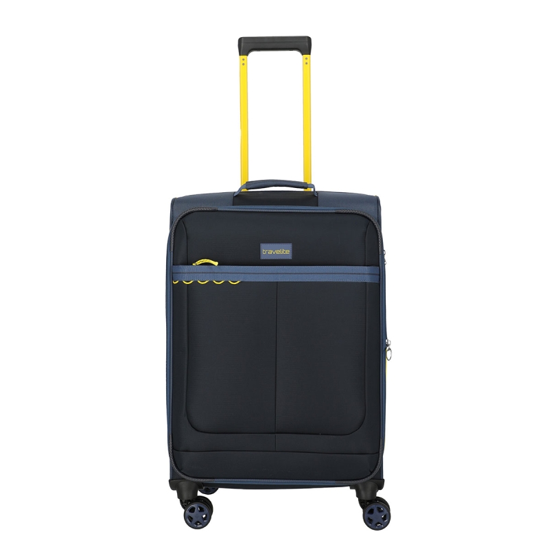 Walizka podróżna średnia na kółkach poszerzana, miękka 60 l 8000048