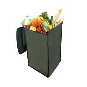 Duży wózek na zakupy do pchania na 4 kółkach z koszem, składany 42035