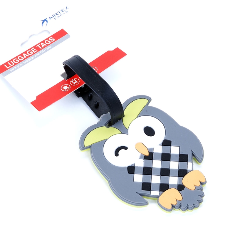 Wizytownik do walizki, zawieszka adresowa sowy Airtex 325