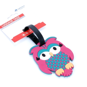 Wizytownik do walizki, zawieszka adresowa sowy Airtex 325