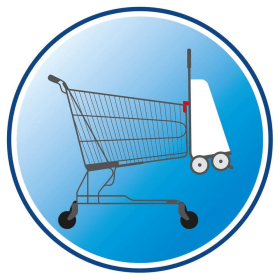 Wózek na zakupy na kółkach lekki, wodoodporny 40 L Gimi Easy