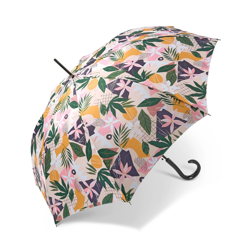Parasol damski długi Tropicale macadamia automat Pierre Cardin 82933