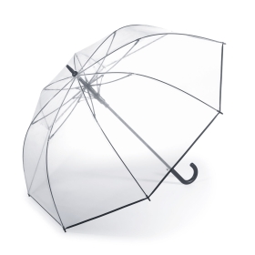 Duży przeźroczysty parasol...