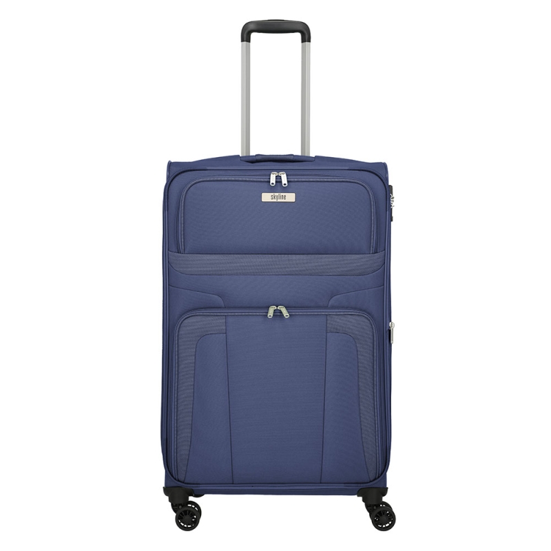 Walizka podróżna duża na kółkach lekka, poszerzana 100 l TSA 98549