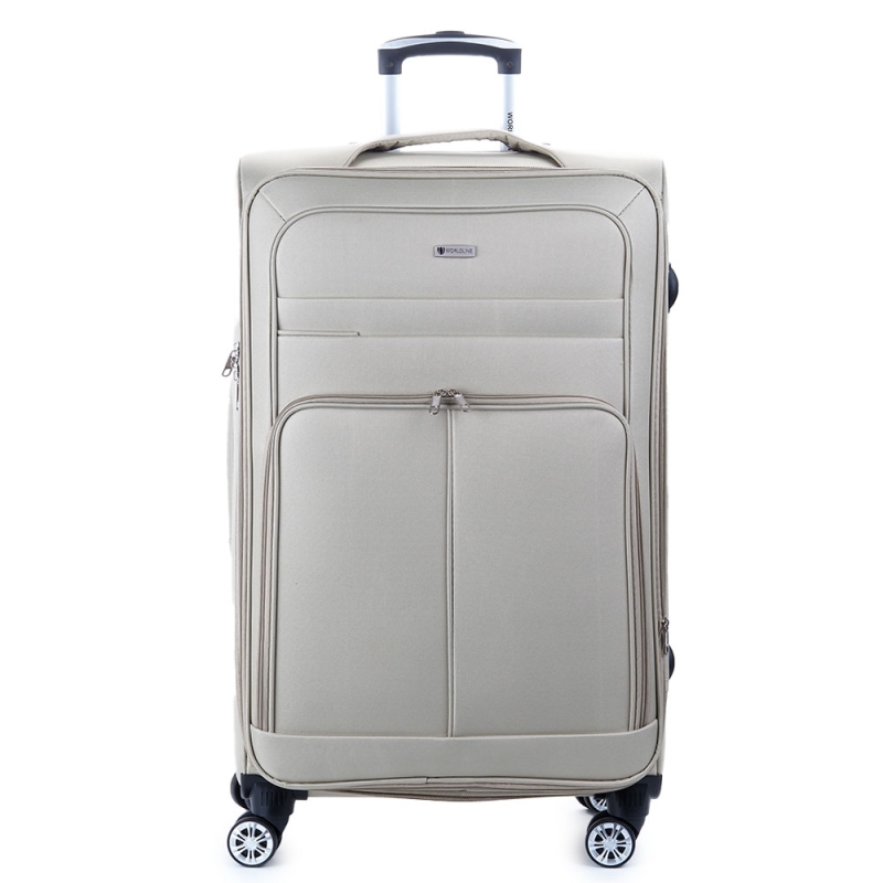 Walizka podróżna na kółkach duża z poszerzeniem, miękka 100l 619