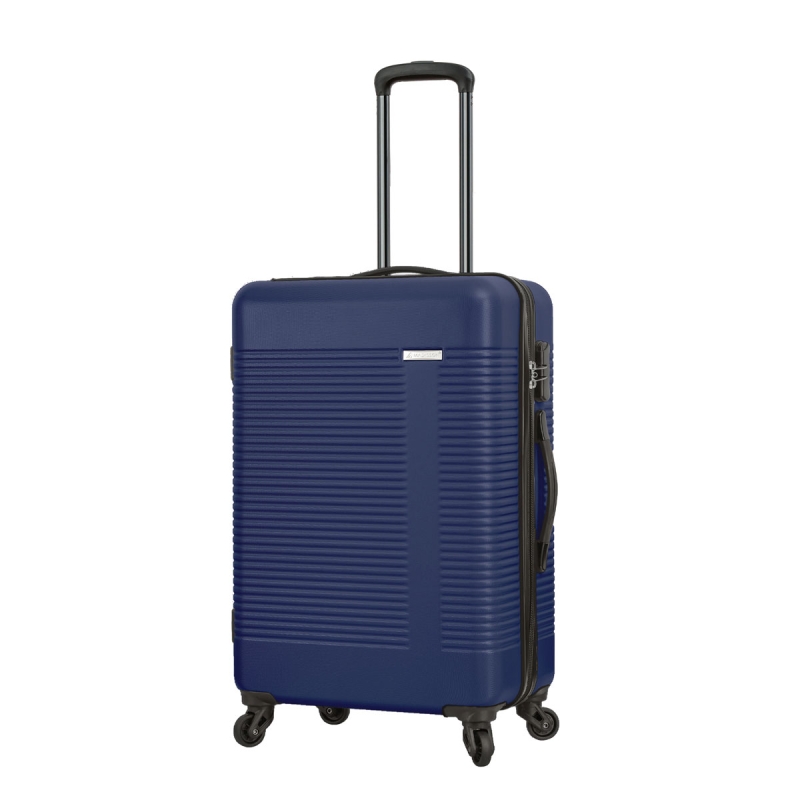 Walizka podróżna na 4 kółkach średnia, tania 60l ABS 56205