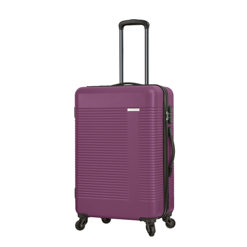 Walizka podróżna na 4 kółkach średnia, tania 60l ABS 56205