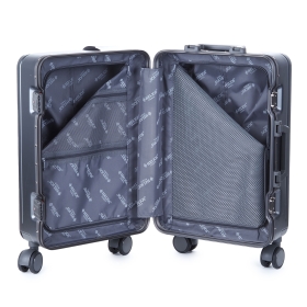 Walizka podróżna mała na zatrzaski, policarbon 50 l TSA Helios A55