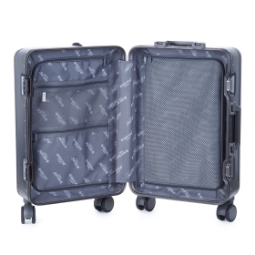 Walizka podróżna mała na zatrzaski, policarbon 50 l TSA Helios A55