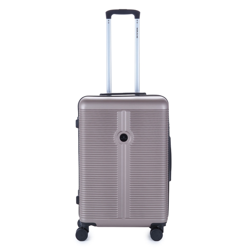 Walizka podróżna średnia na 4 kółkach twarda ABS 60 l Worldline 631