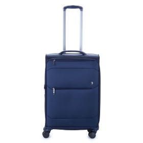 Średnia walizka podróżna na 4 kółkach, materiałowa 70 l TSA Airtex 839