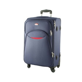 013 Mała walizka na czterech kółkach kabinowa granatowa