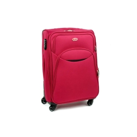 013 Mała walizka na czterech kółkach kabinowa różowa