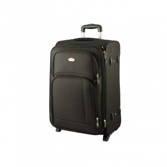 Średnia walizka podróżna na dwóch kółkach materiałowa 91074