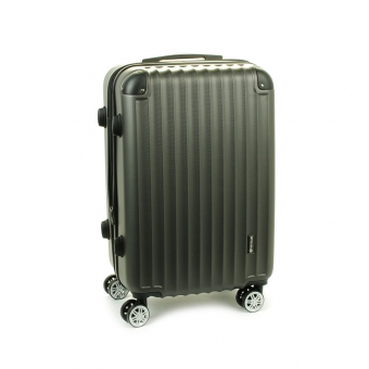 622SU Duża walizka podróżna ABS na czterech kółkach grafitowa
